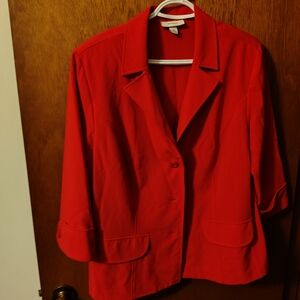 Dressbarn Vibrant Red Blazer